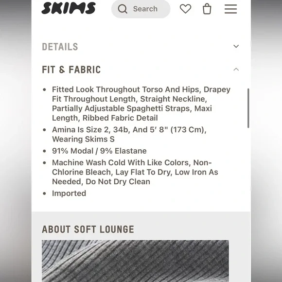 SKIMS LONG SLIP DRESS - Picture 4 of 11